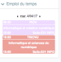 Portlet Emploi du temps