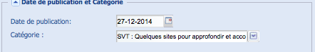 Réglage de la publication