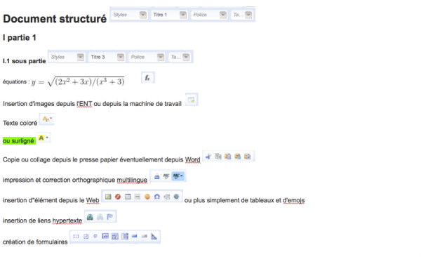 Saisie du document